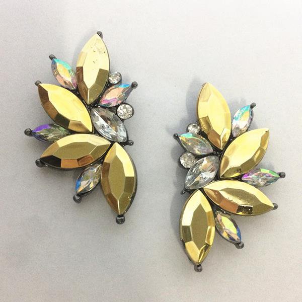 Elegant Crystal Opal Stone Stud Earrings Christmas Part 2 E4R