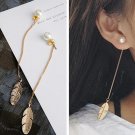 Es287 Simulated Pearls Long Tassel Dangle Earrings For Women 2 E4R