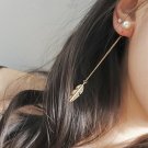 Es287 Simulated Pearls Long Tassel Dangle Earrings For Women E4R