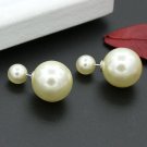 Es798 Earrings Double Sided Simulated Pearls Stud Earrings B 2 E4R