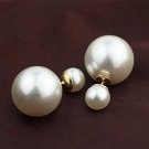 Es798 Earrings Double Sided Simulated Pearls Stud Earrings B E4R