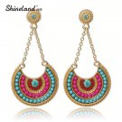 Ethnic Jewelry Bohemia Multicolor Resin Beads Long Pend E4R