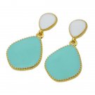Fanhua Ear Piercing Blue Enamel Candy Color Drop Designer Ea 2 E4R