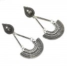Fanhua Ethnic Style Jewelry Antique Silver Color Chain With 2 E4R