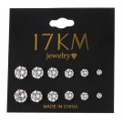 Fashion 6 Pair Set Punk Accessories Crystal Stud Earrin 2 E4R