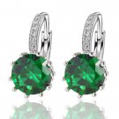 Fashion Alloy Silver Color 10 Color Geometry Crystal Earring 2 E4R