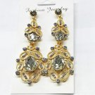 Fashion Big Long Blue Crystal Drop Earrings For Women Vintag 2 E4R