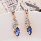 Fashion Brand Alloy Gold Colors Statement Austria Blue Cryst 2 E4R