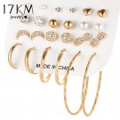 Fashion Crystal Infinite Earrings Set For Women Bijoux 2 E4R