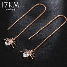 Fashion Elegant Gold Color Spide Chain Dangle Earrings E4R