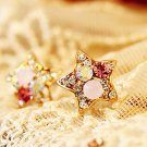 Fashion Full Rhinestone Five Pointed Star Shaped Colorful Cr 2 E4R