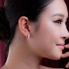 Fashion Silver Plated Round Clear Rhinestone Crystal Cuff Ea E4R