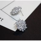 Flyleaf 925 Sterling Silver Aaa Zirconia Flowers Stud Earrin 3 E4R