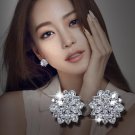 Flyleaf 925 Sterling Silver Aaa Zirconia Flowers Stud Earrin 4 E4R