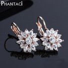 Free Gift Box Luxury Female Zircon Drop Earrings Rose Gold C 2 E4R