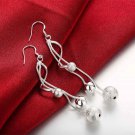 Free Shipping Lovely Silver Earrings Fashion Jewelry Tw E4R