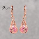 Free Shipping Trendy New Women S Rose Gold Color Water Drop 2 E4R