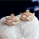 Full Rhinestones Magic Mask Stud Earrings Stylish Earrings 4 2 E4R