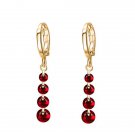 Gold Color Crystal Earring Brincos Pendant Dro E4R