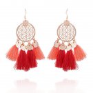 Gold Color Round Sequins Boho Ethnic Tassel Drop Earrings Wo 2 E4R