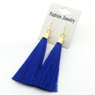 Gold Silver Earrings Silk Tassel Earrings Long Drop Earrings 2 E4R