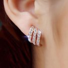 Gulicx Fashion Lady Earing Gold Color Hoop Earrings Luxury J 2 E4R