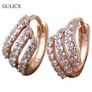 Gulicx Fashion Lady Earing Gold Color Hoop Earrings Luxury J 3 E4R