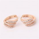 Gulicx Fashion Lady Earing Gold Color Hoop Earrings Luxury J E4R