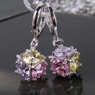Gulicx Fashion White Gold Color Drop Earrings For Women Long E4R