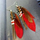 H Hyde 8 Colors Bohemian Long 10cm Feather Earrings Beads Fo E4R