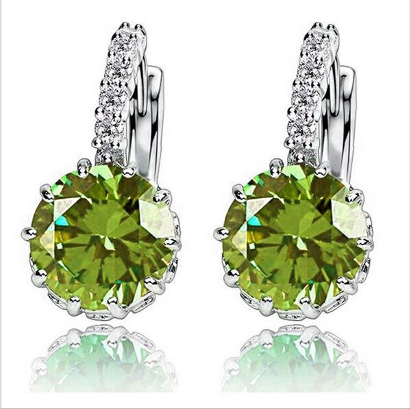 H Hyde High Quality Silver Fine Cz Zircon Hoop Earrings For E4R