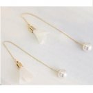 H Hyde New 7 Colors Flower Long Drop Earrings For Women Fash E4R