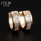 High Quality Gold Color Crystal Zircon Earrings Big Sta E4R