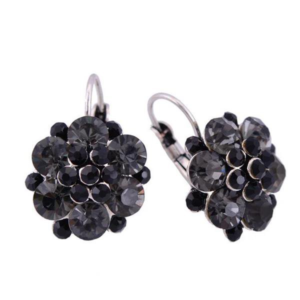 High Quality Rhinestone Flower Crystal Stud Earrings For Wom 2 E4R