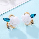 Hot 5 Colors Optional Fashion Crystal Flower Earring Exquisi 3 E4R