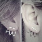 Hot Fashion Jewelry Simple Gold Silver Statement Hollow Lotu E4R