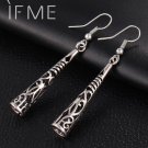 If Me New Vintage Antique Silver Color Long Drop Earrings Fo E4R