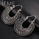 If Me New Vintage Silver Color Earrings For Women Style Acce E4R