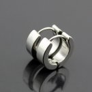 If Me Punk Men Black Stainless Steel Hoop Piercing Round Ear 2 E4R