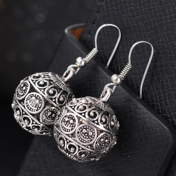 If You New Spherical Silver Color Earrings For Women Hollow E4R