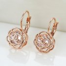 Iutopian Elegant Rose Flower Dangle Earrings Brincos With En 3 E4R