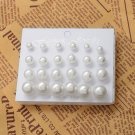 Jewdy 12 Pairs Set Simulated Pearl Earrings For Women Fashio E4R