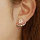 Jisensp New Arrival Crystal Flower Stud Earrings Piercing Ea 2 E4R