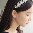Jisensp New Arrival Crystal Flower Stud Earrings Piercing Ea E4R