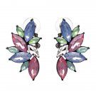 Juran New Arrival Fashion Gem Crystal Leaf Stud Earring 3 E4R