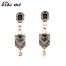 Kiss Me Vintage Jewelry Women New Green Crystal Cone Ear Pen E4R