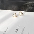 Korean Fashion Jewelry Peach Heart Love Pearl Simple Smooth E4R