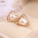 Korean Fashion Jewelry Wild Personality Female Glossy Pearl E4R