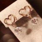 Korean Fashion Luxury Charm Drop Pierced Earrings Zircon Wom 2 E4R