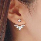 Korean Gold And Silver Plated Leave Crystal Stud Earrings Fa 3 E4R